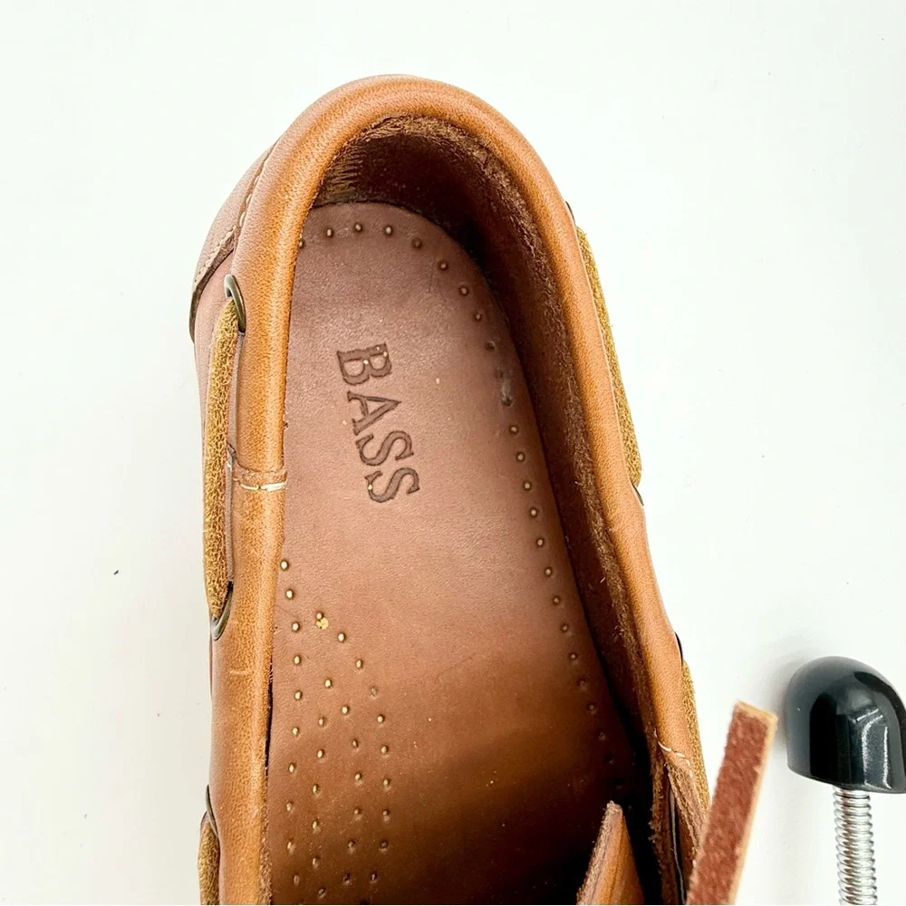 Bass‎ Men's Brown Leather Boat Shoes